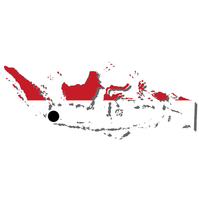 インドネシア共和国無料フリーイラスト｜首都・国旗付